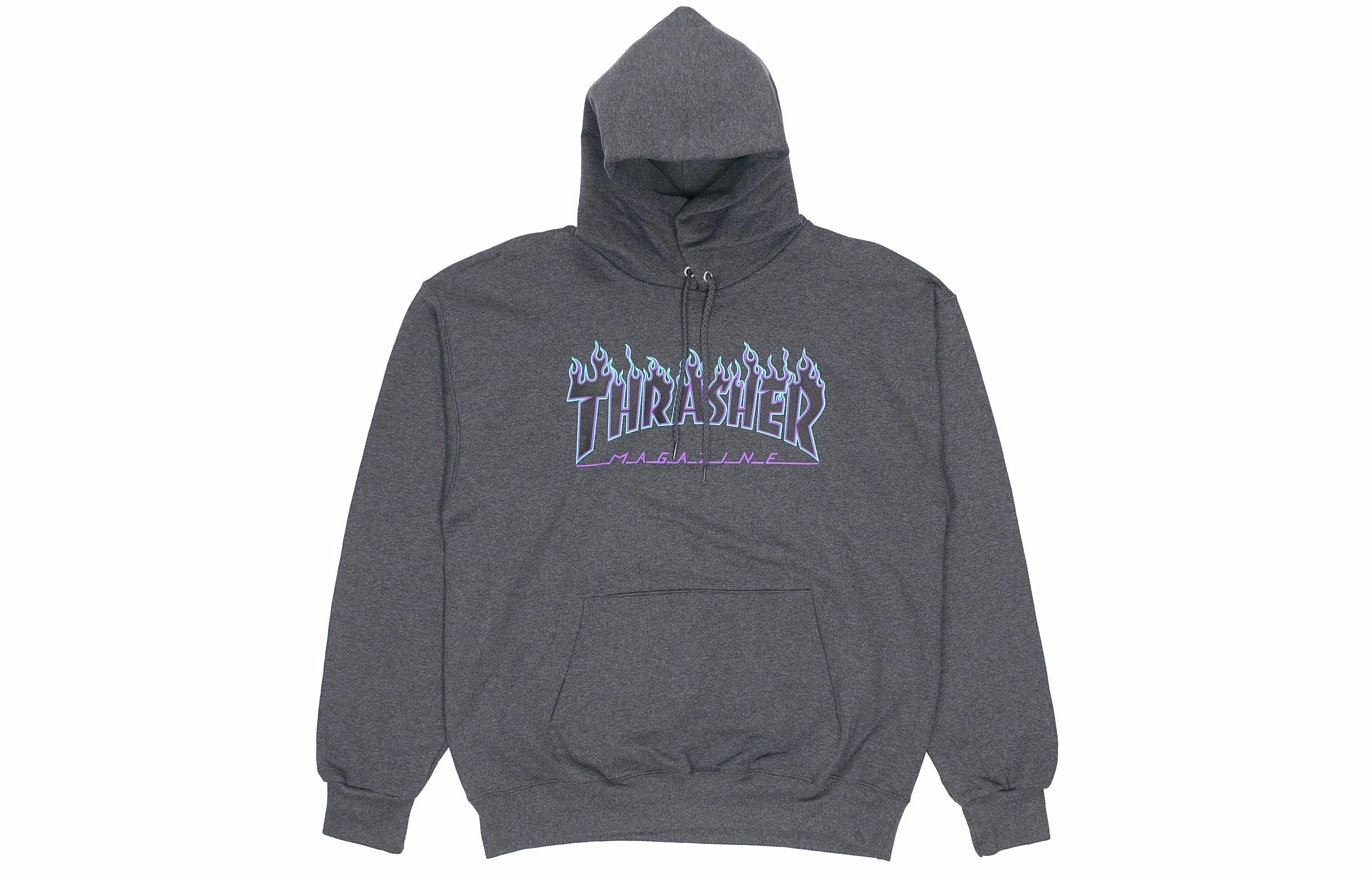 Худи Thrasher Flame Hoodie (серо-синее)