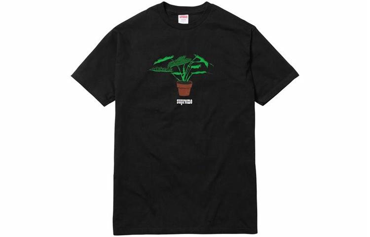 Футболка Supreme Supreme FW17 Plant Tee Pale Black T (черная)
