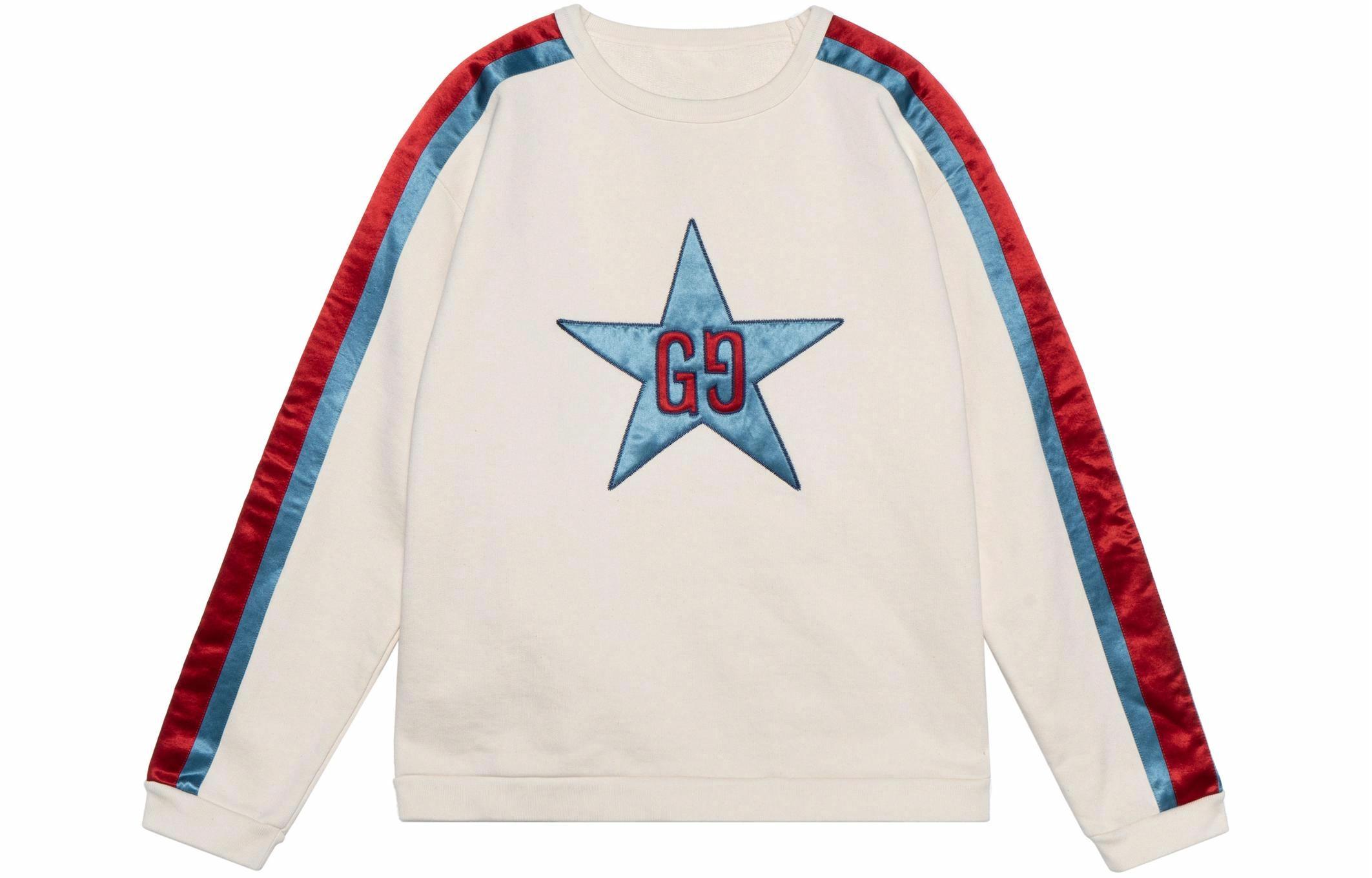 Мужской свитшот Gucci Star Logo (белый)