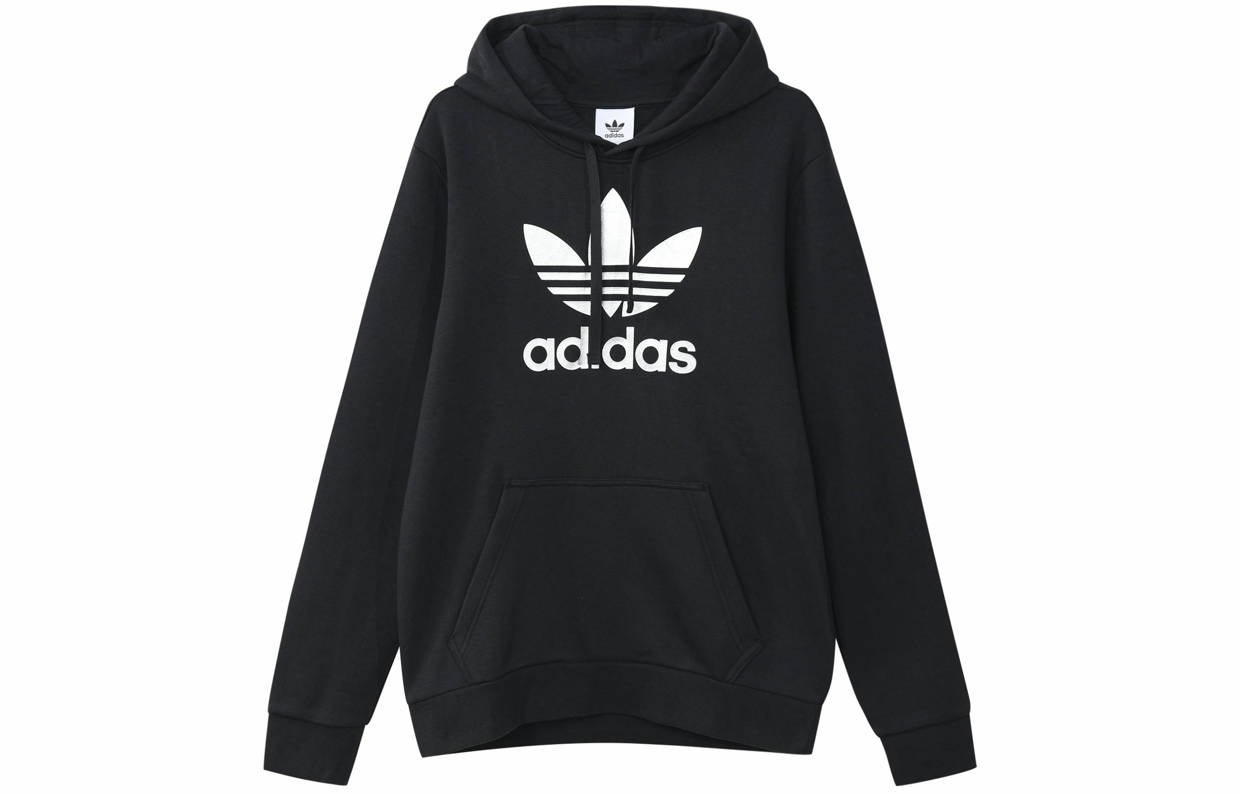 Мужское худи adidas Trefoil Foil (черное) — фото 1