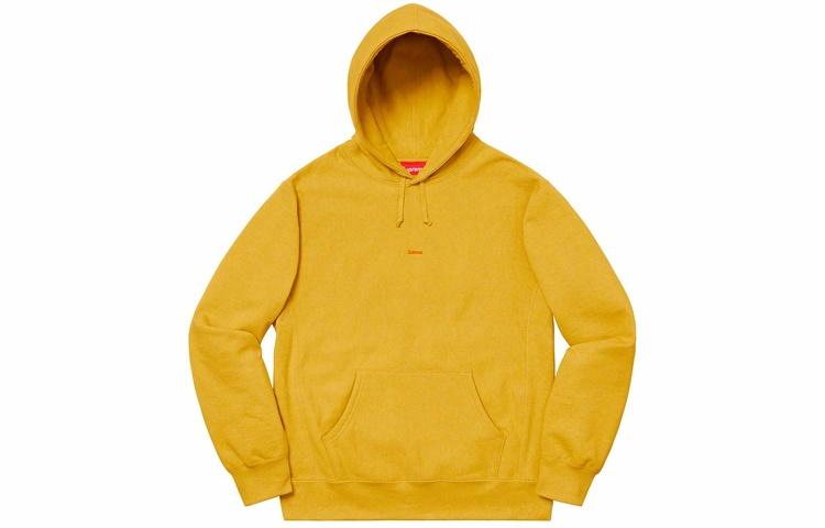 Худи Supreme FW19 Week 9 Micro Logo Hooded Sweatshirt (имбирно-желтое) — фото 1