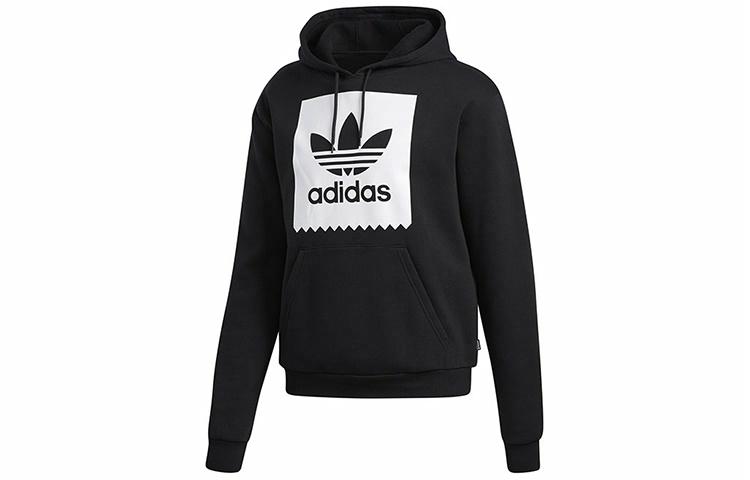 Мужские худи adidas originals Off Court Popover Trefoil Logo (черный) — фото 1