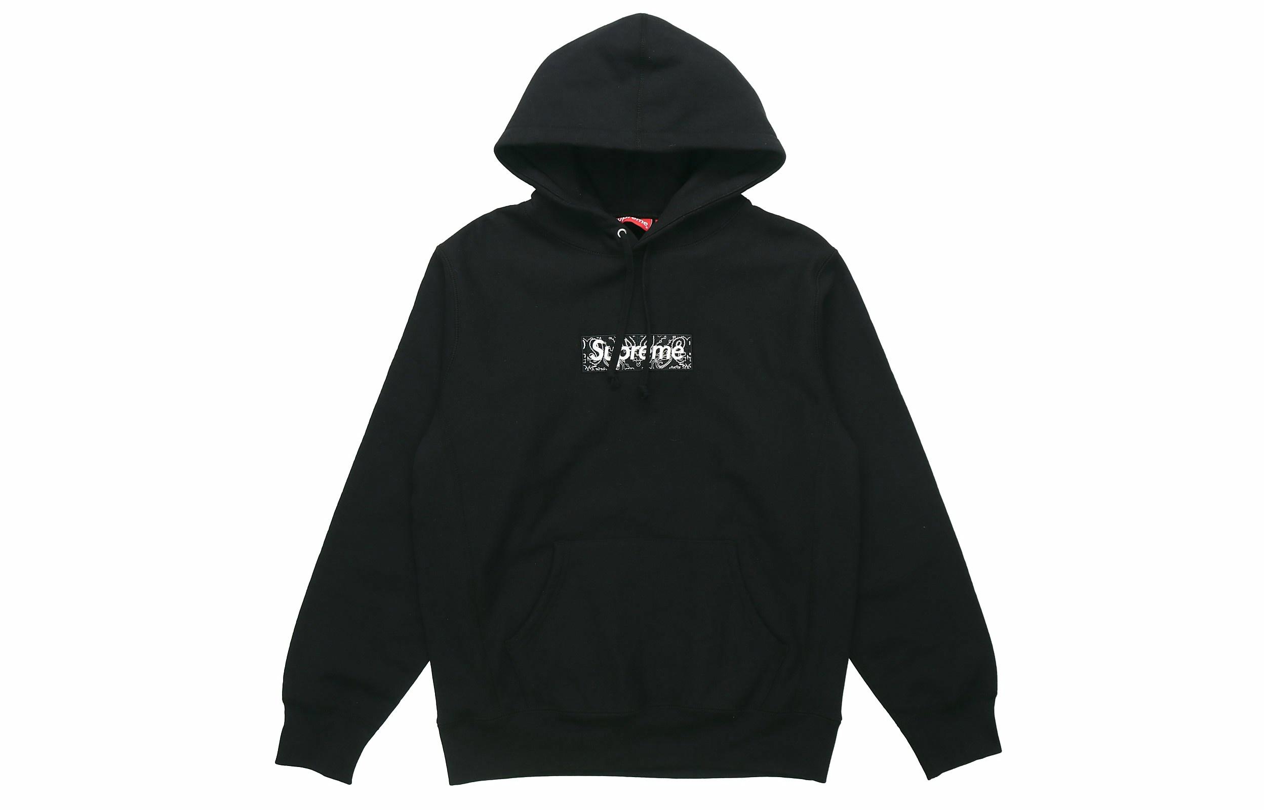 Худи Supreme FW19 Week 16 Bandana Box Logo (черное)