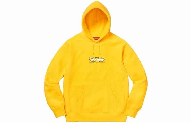 Худи Supreme Supreme FW19 Week 16 Bandana Box Logo Hooded Sweatshirt (желтое)