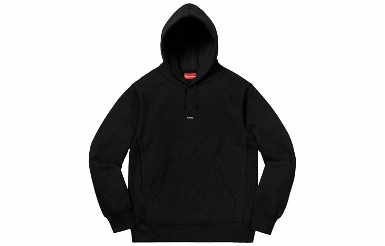 Худи Supreme FW19 Week 9 Micro Logo Hooded Sweatshirt (черное) — фото 1