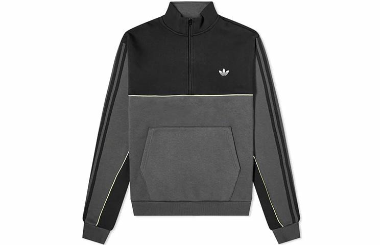 Мужская худи adidas Originals Mod Half Zip Sweat (черная) — фото 1