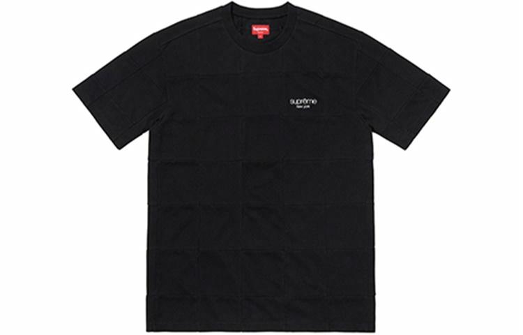 Футболка Supreme Patchwork Pique Tee (черная)