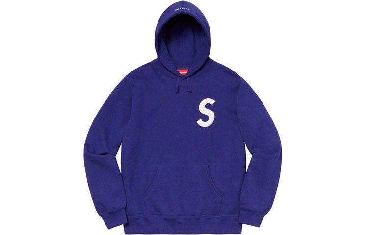 Худи Supreme SS20 Week 1 S Logo (темно-синее)