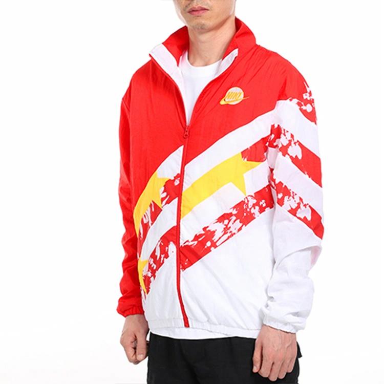 Мужская куртка Nike Throwback Jacket (желто-синяя) — фото 4