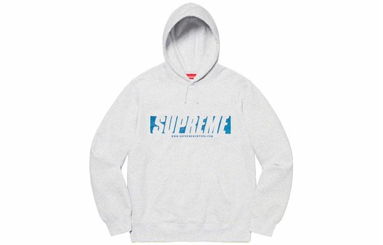Худи Supreme SS20 Week 1 Reflective Cutout (серое)