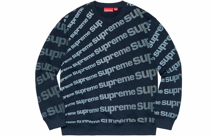 Худи Supreme SS20 Week 1 Radial Crewneck (темно-синее)