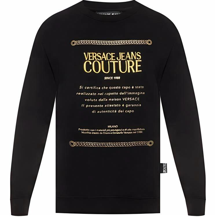 Мужское худи Versace JEANS COUTURE (черное) — фото 1