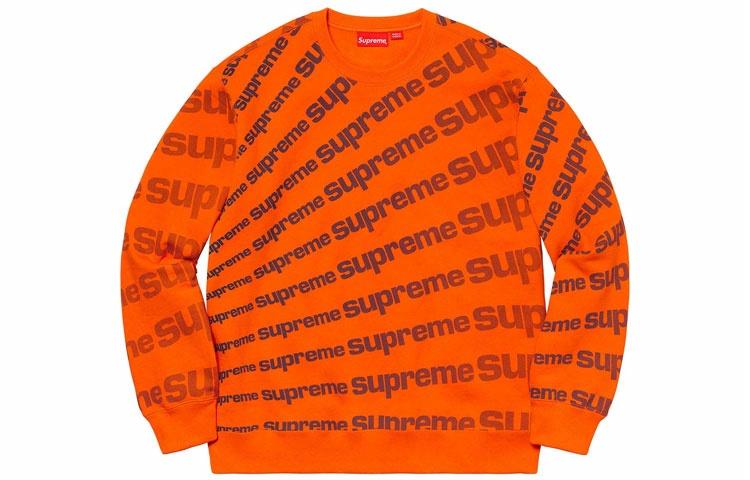 Худи Supreme SS20 Week 1 Radial Crewneck Logo (оранжевый) — фото 1