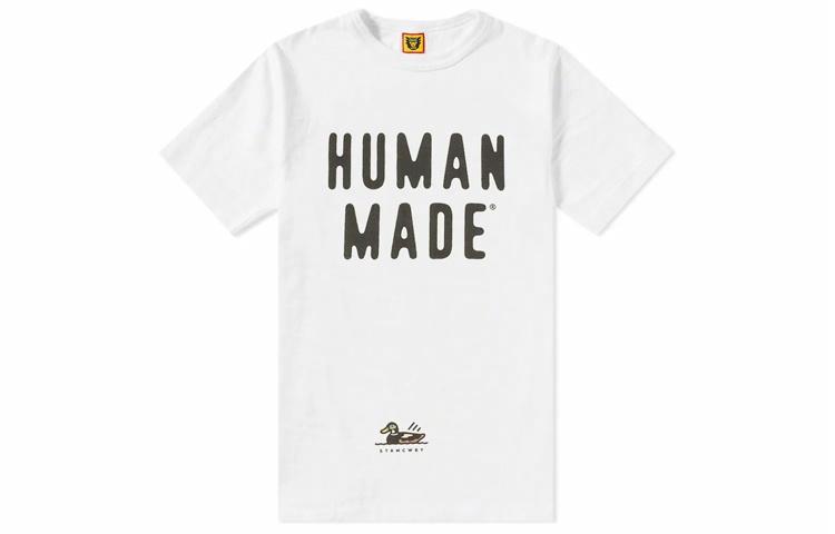 Футболка Human Made Duck Font Print (бело-черная)
