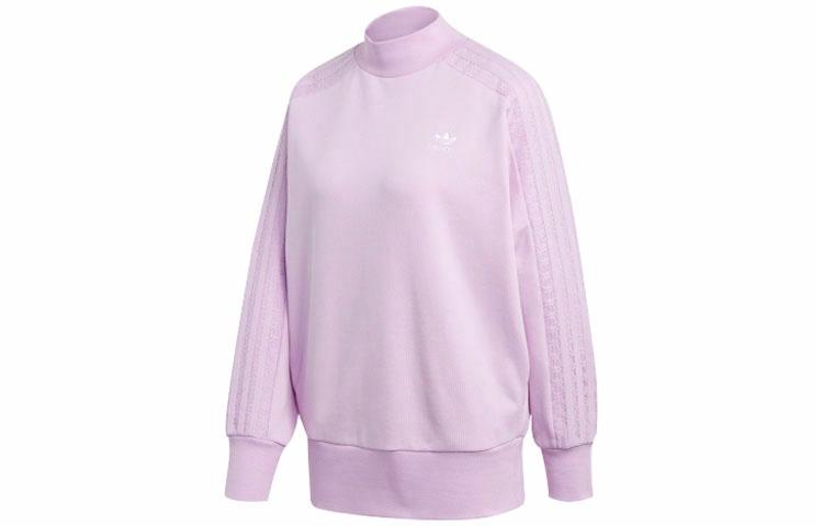 Женское худи adidas originals Laced Crew (светло-фиолетовое) — фото 1