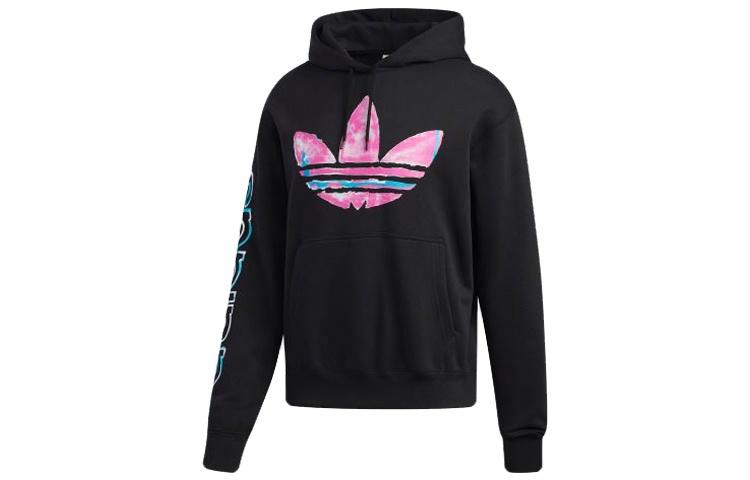 Мужское худи adidas originals Watercolor Hoodie (черное) — фото 1
