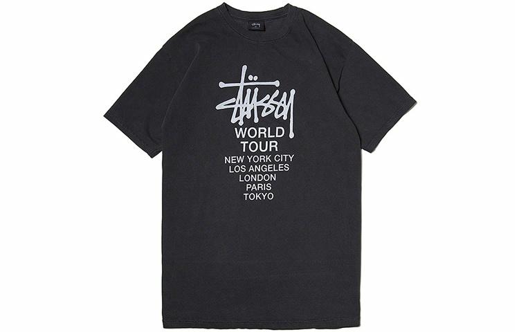 Мужская футболка Stussy Tour Tee (черная)