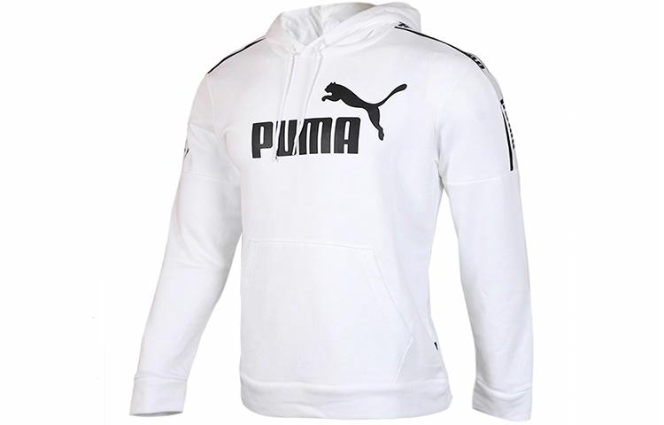 Мужское худи PUMA Amplified Hoody Tr (белое) — фото 1