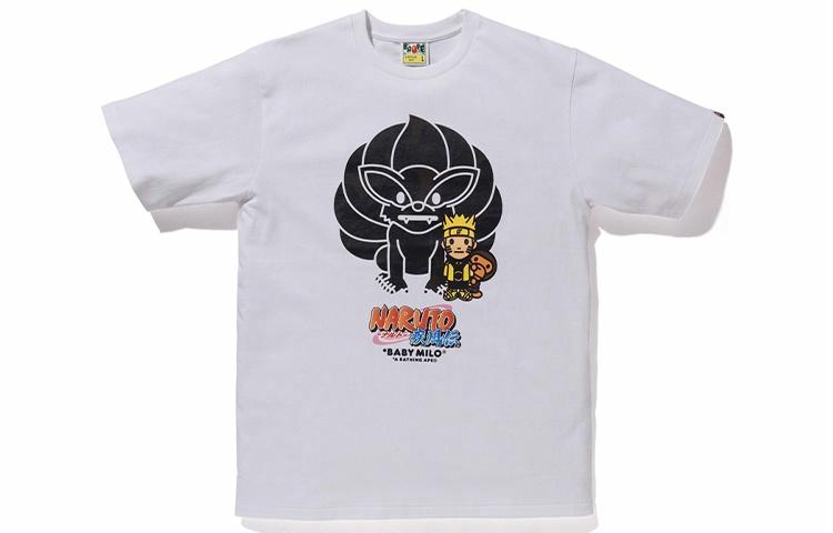 Футболка A BATHING APE Bape x NARUTO Baby Milo Tee (белая) — фото 3
