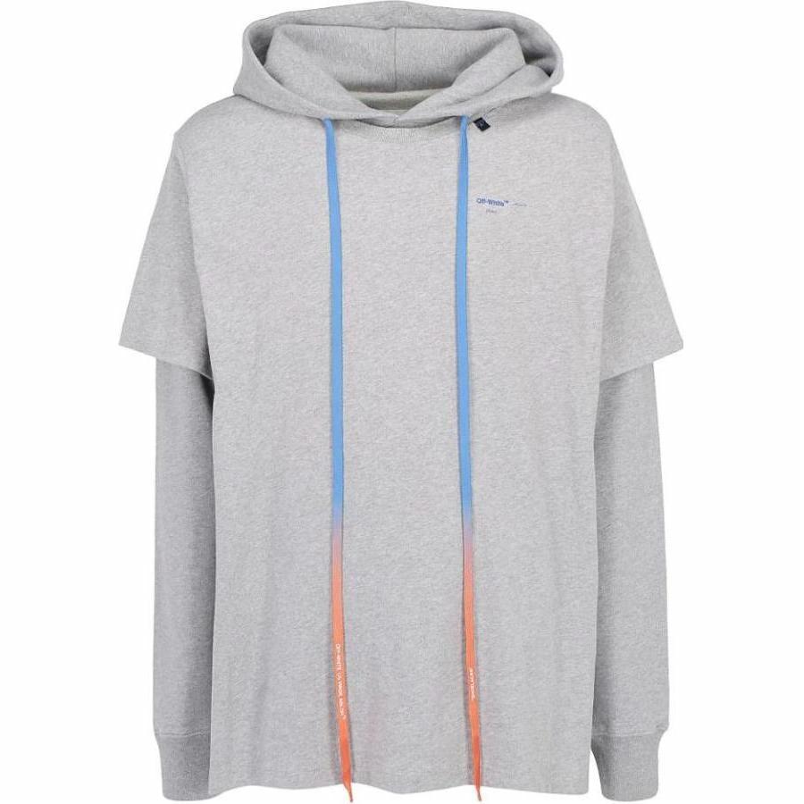 Мужское худи OFF-WHITE Double Layer (серое)
