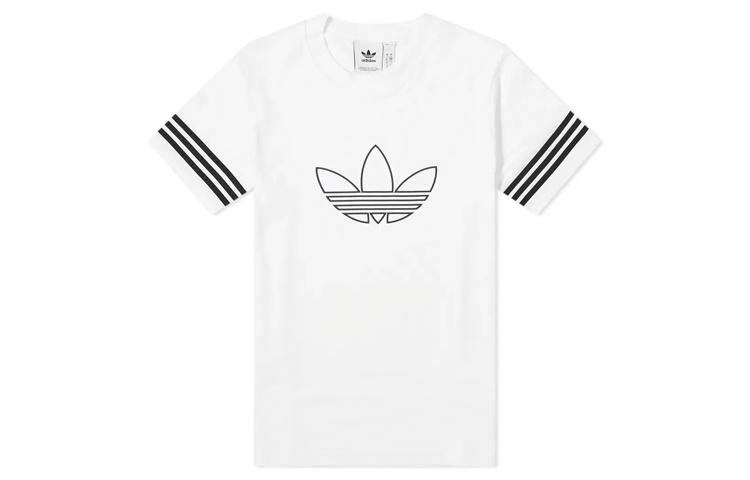 Мужские футболка adidas originals Outline (белая) — фото 1