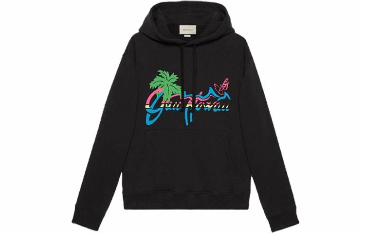 Мужское худи Gucci Hawaii (черное)