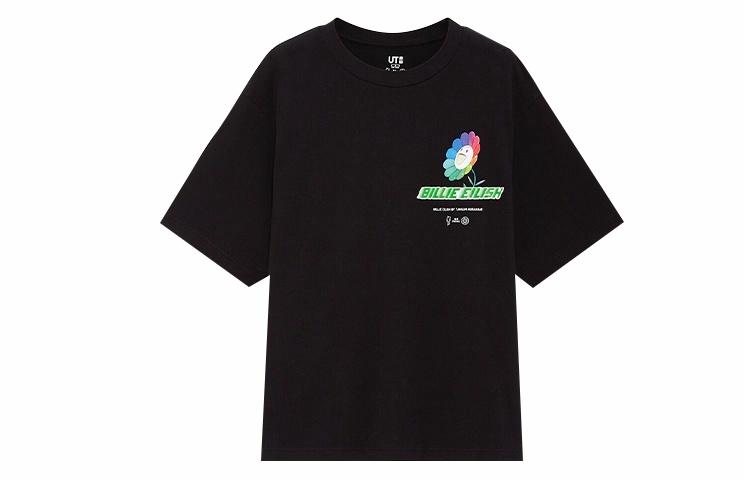 Женская футболка UNIQLO x Takashi Murakami (черная)