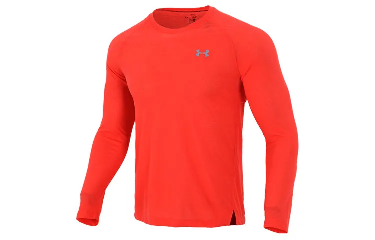 Under Armour T-Shirts Men's Red Crew Neck Moderate Straight Fit
