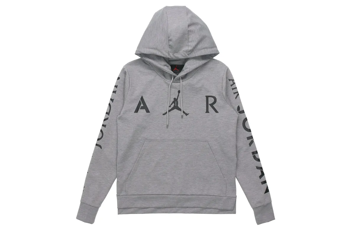 Jordan Sweatshirts Men's Gray Hooded Moderate Regular