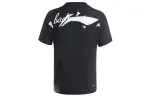 Li Ning Badminton Collection T Shirts Men's Black Crew Neck Moderate Straight Fit