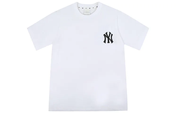 MLB New York Yankees T-Shirts Unisex White Crew Neck Moderate Straight Fit