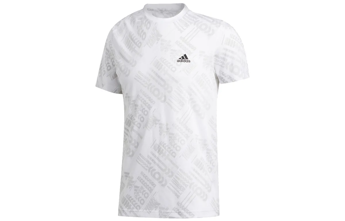Adidas T-Shirts Men's White Crew Neck Moderate