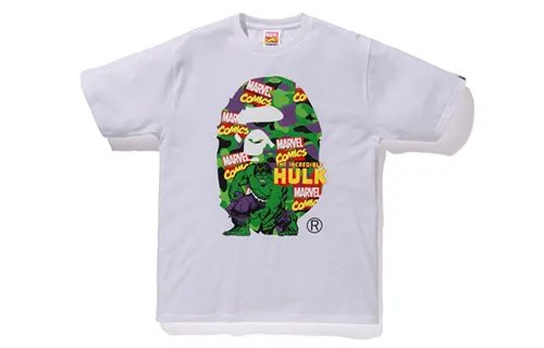 Bape X Marvel Camo The Hulk Tee