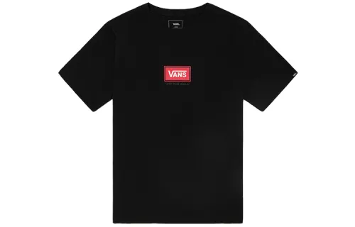 Vans T Shirts Men's Black Crew Neck Moderate Straight Fit