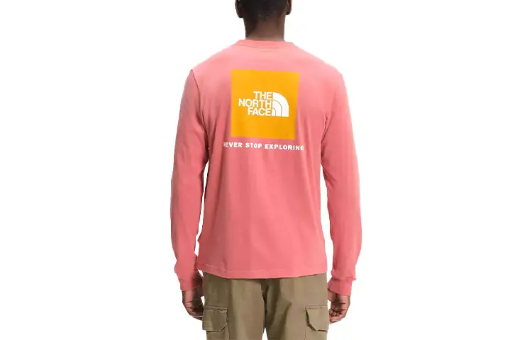THE NORTH FACE T Shirts Men's Pink Crew Neck Moderate Other