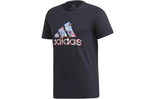 Adidas T Shirts Men's Black Crew Neck Moderate Straight Fit
