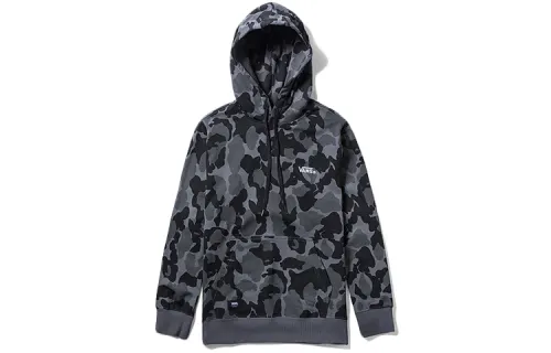 Vans Sweatshirts Men's Gray Hooded Moderate Regular