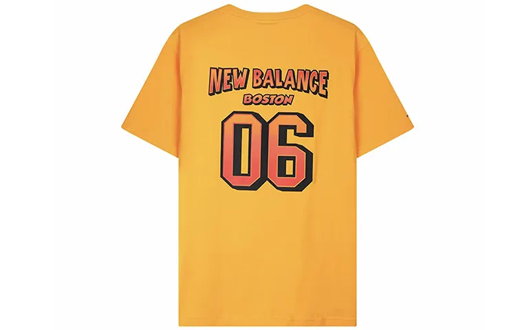 New Balance Rainbow Logo Casual T Shirt Men's Yellow