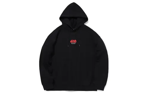 Li Ning Sweatshirts Men's New Standard Black Hooded Moderate Regular