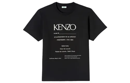 KENZO T Shirts Men's Black Crew Neck Moderate Straight Fit
