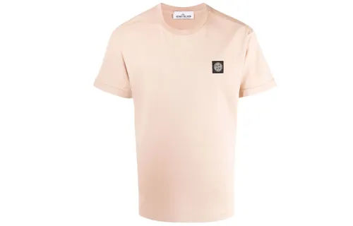 STONE ISLAND T Shirts Men's Nude Crew Neck Moderate Straight Fit