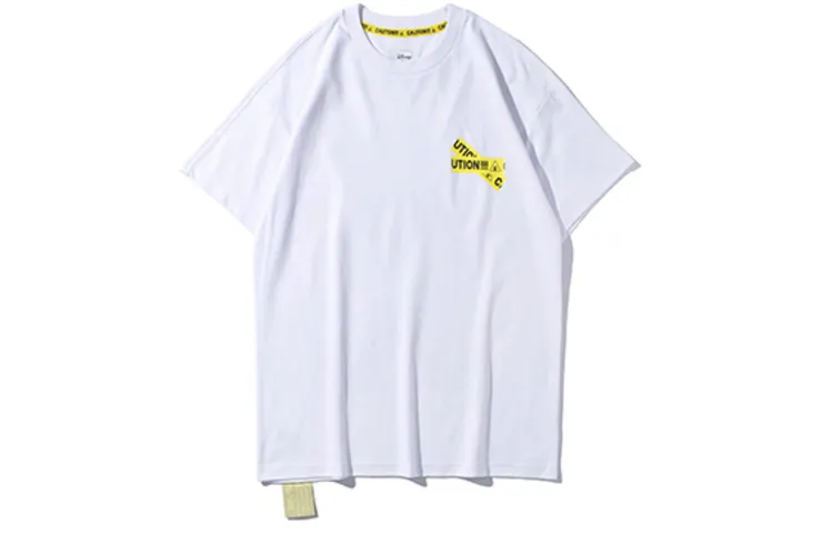 Li Ning X Disney T Shirts Unisex White Crew Neck Moderate Straight Fit