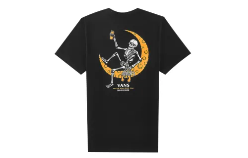 Vans T Shirts Unisex Black Crew Neck Moderate Straight Fit