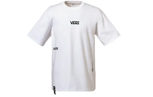 Vans T Shirts Unisex White Crew Neck Moderate Straight Fit