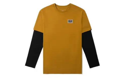 Vans Sweatshirts Unisex Dark Brown Crew Neck Moderate Mock Two Piece