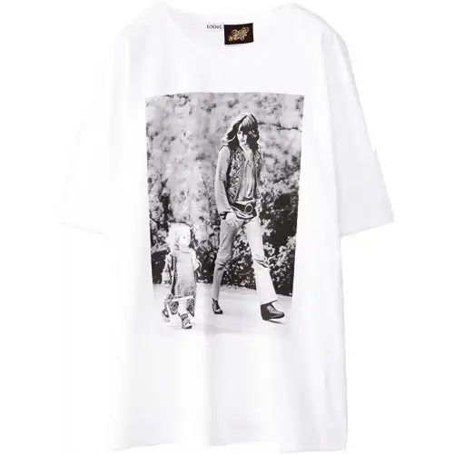 LOEWE T Shirts Unisex White Crew Neck Moderate Straight Fit