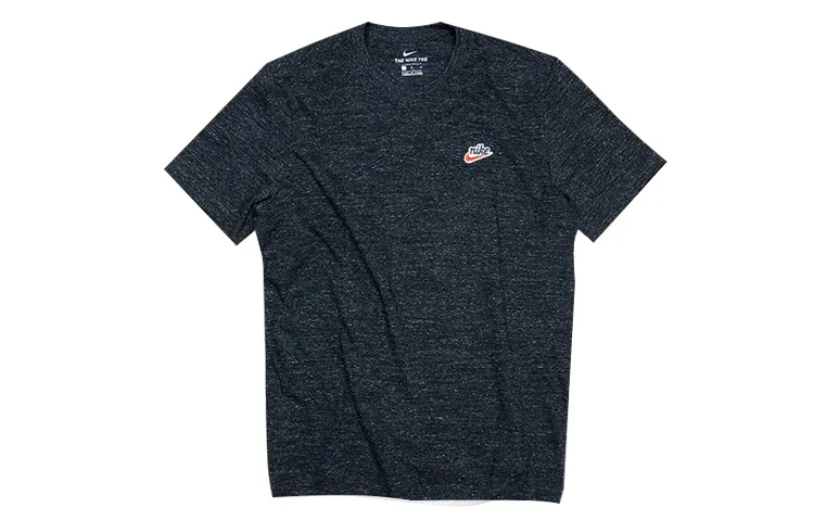 Nike T-Shirts Men's Black Crew Neck Moderate Straight Fit