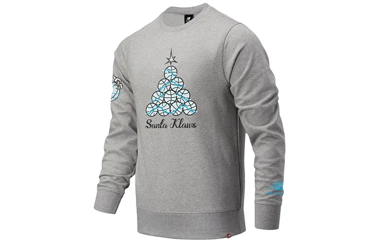 New Balance T-Shirts Men's Gray Crew Neck Moderate Straight Fit