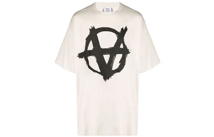 Vetements T Shirts Unisex White Crew Neck Moderate Straight Fit