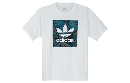 Adidas Originals T Shirts Men's White Crew Neck Moderate Straight Fit